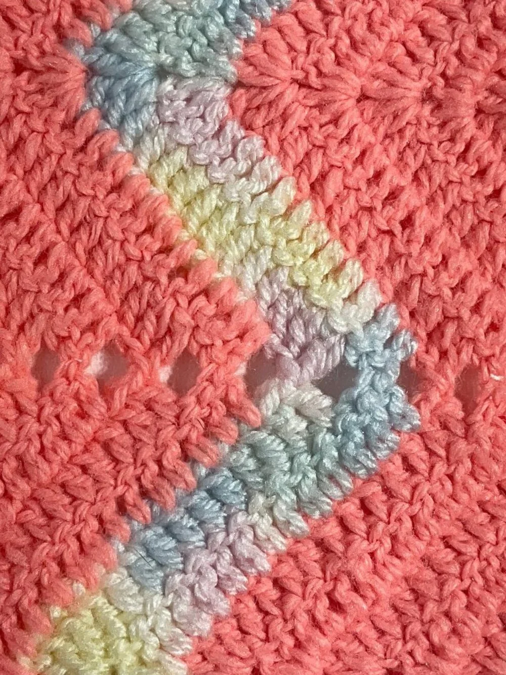 Peach Crochet Shawl 21